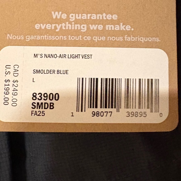 NWT Patagonia Nano- Air Light Vest in Smolder Blue- L & XL - Picture 5 of 7